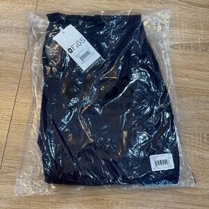 Figs Petite Zamora High Waisted Jogger Scrub Pants in Navy